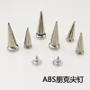 DIY handcrafted decorative buckles with ABS punk pointed nails and bullet heads, plastic rivets Specification image